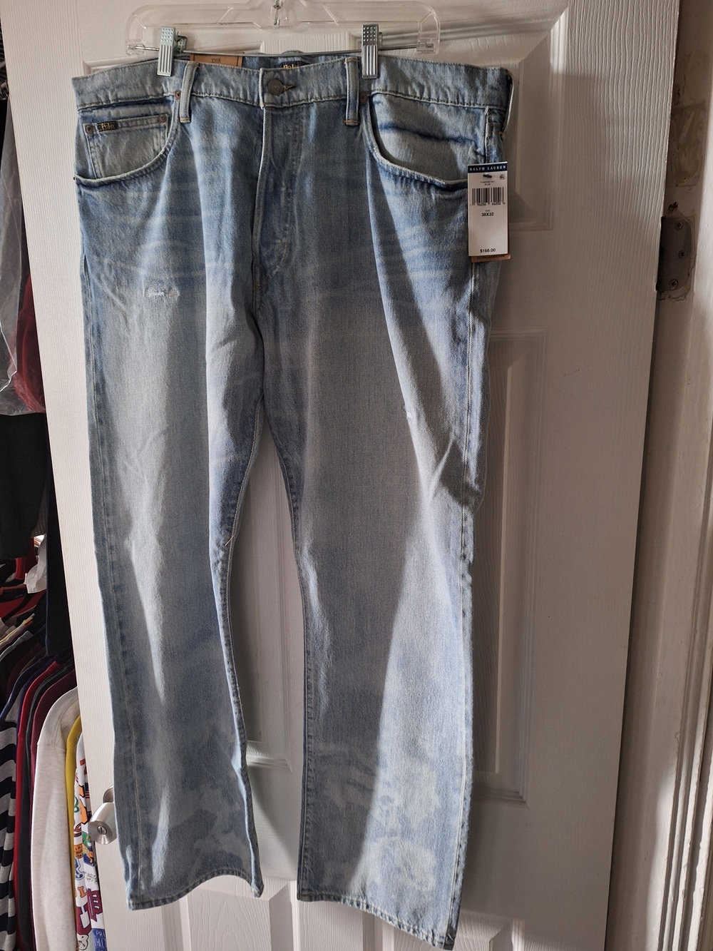 Polo by Ralph Lauren Distressed Light Wash Men's Bootcut Jeans